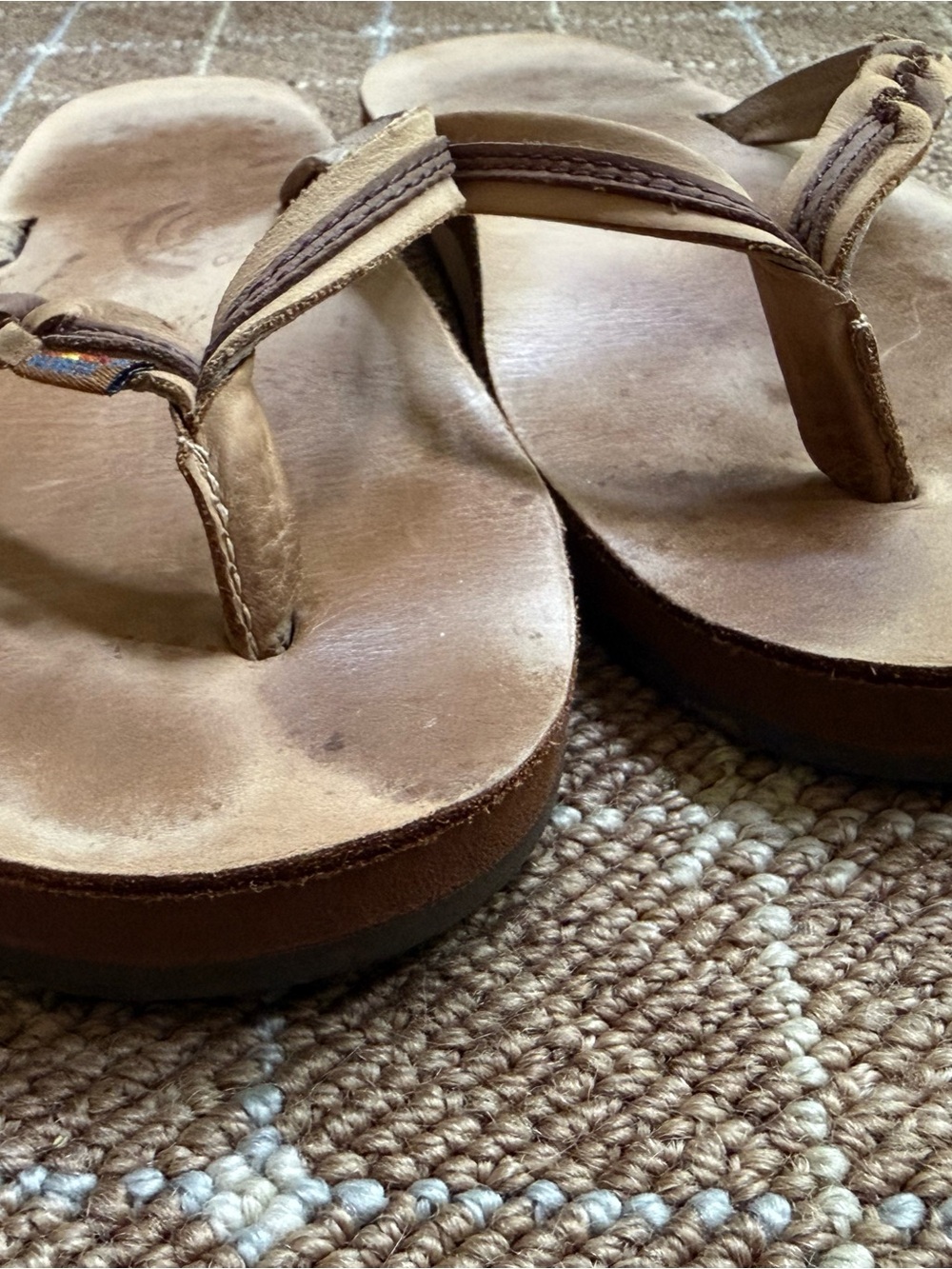 Rainbow Women’s Flirty Braidy leather 1/2” narrow strap w/braid sandals - Picture 5 of 5